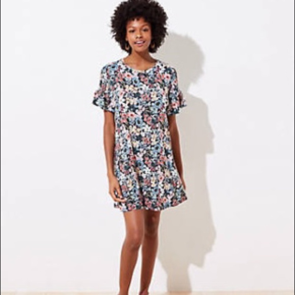 LOFT | Small floral swing dress | NWOT